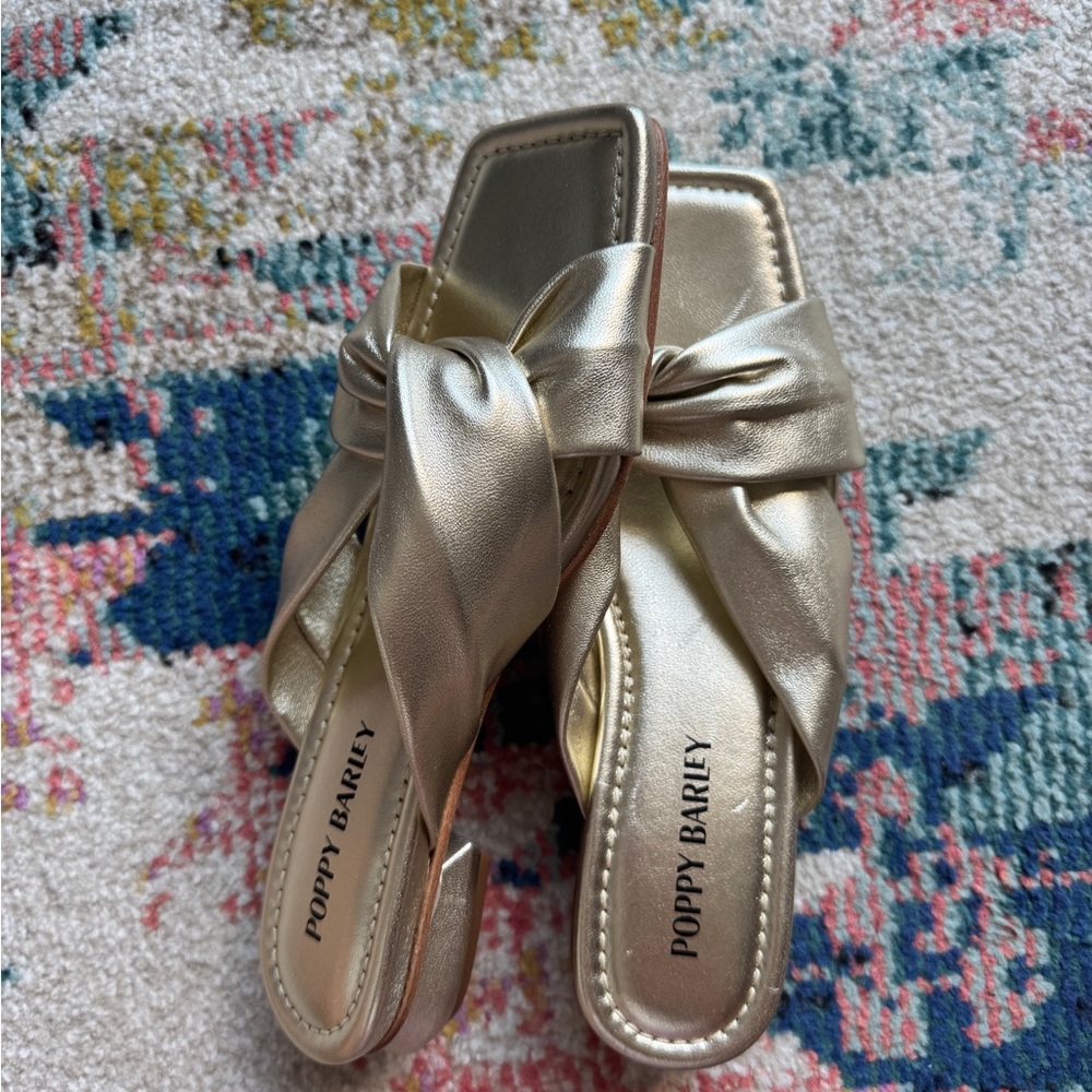 Poppy Barley Metallic Gold Women's Sandals - Picture 5 of 9